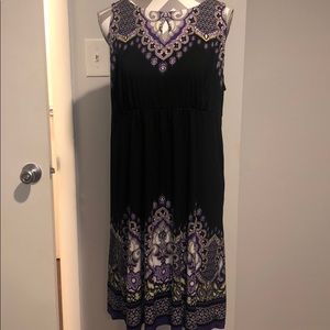 Black and purple tribal dress